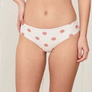 MIKOH X JENNI KAYNE POLKA DOT Bikini Bottom Ivory Tan Sz XL